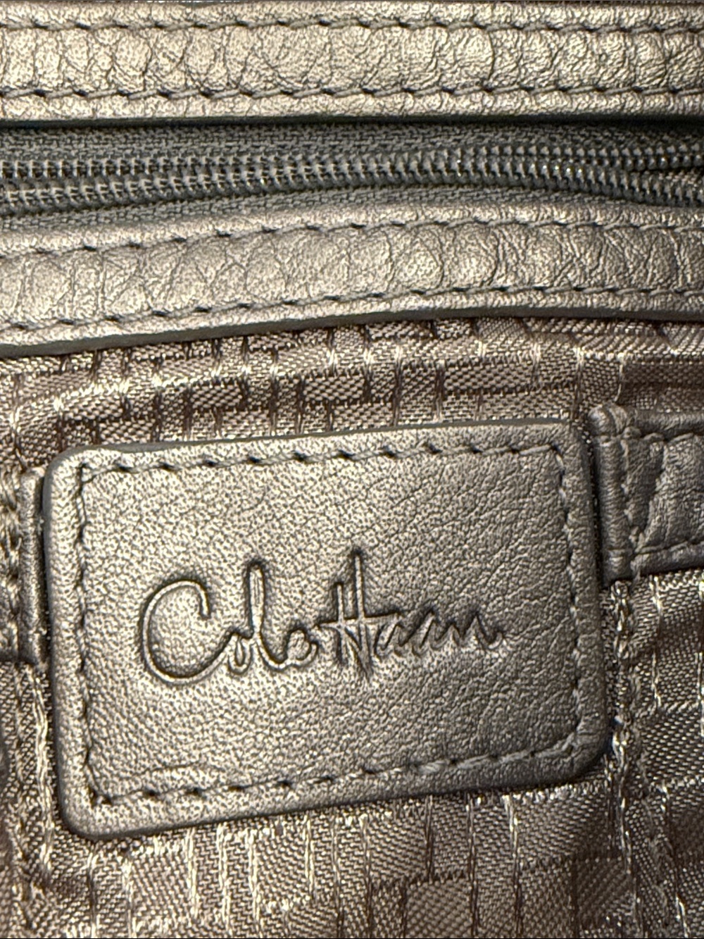 Cole Haan Pebbled Leather Drawstring Hobo in Taupe Brown - Picture 3 of 15